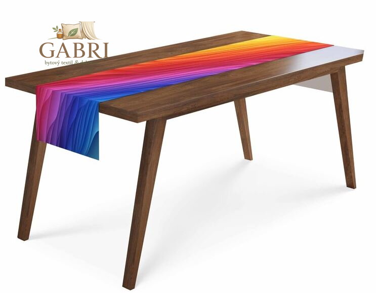  Běhoun na stůl - barevné vlny více rozměrů
