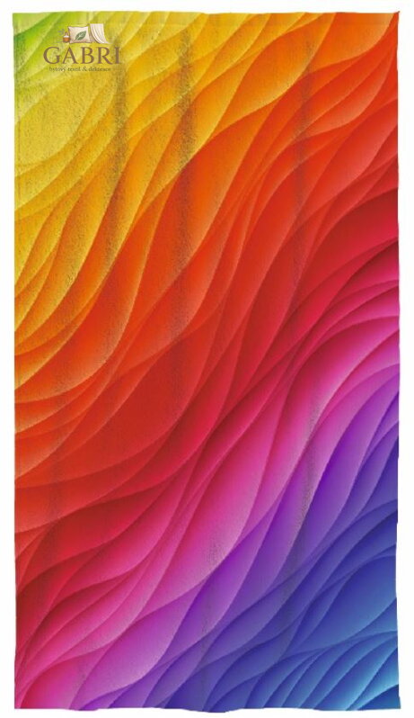 Osuška s potiskem 70x140cm - Barevné vlny