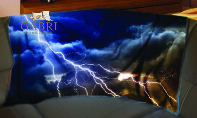 Fleecová fotodeka - Blesky více rozměrů