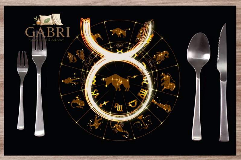  Prostírání na stůl - Symbol znamení Býk (21.4. - 21.5.) 