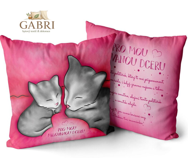 Fotopolštářek s citáty - Pro mou milovanou dceru