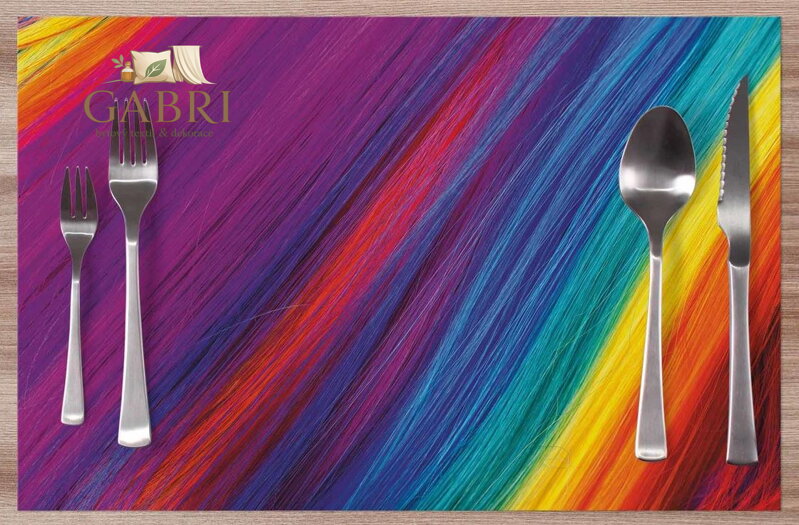  Prostírání na stůl - Duhové vlasy