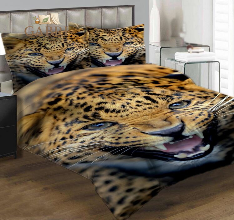 Povlečení z moderního materiálu Interlock fototisk 3D efekt - Gepardí řev