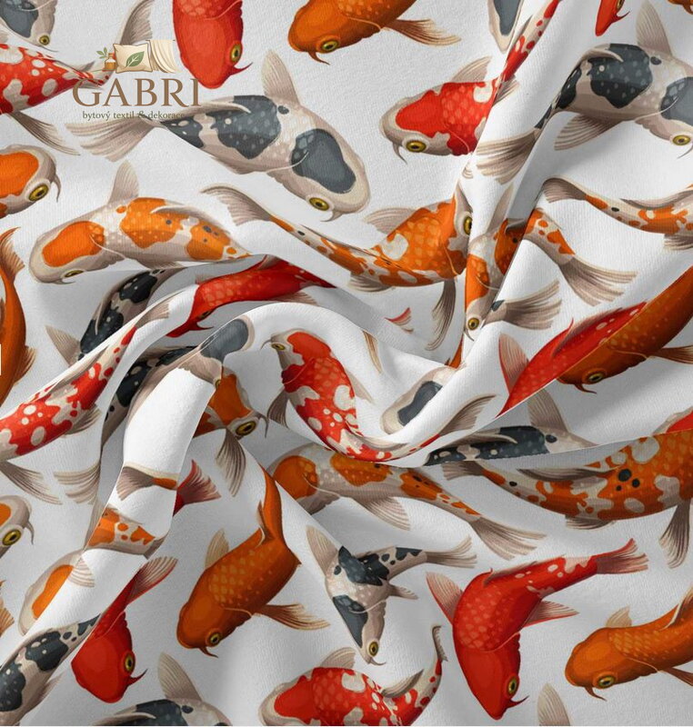 Metrážový závěs zatemňovací Blackout šíře 140cm Im-Koi kapři