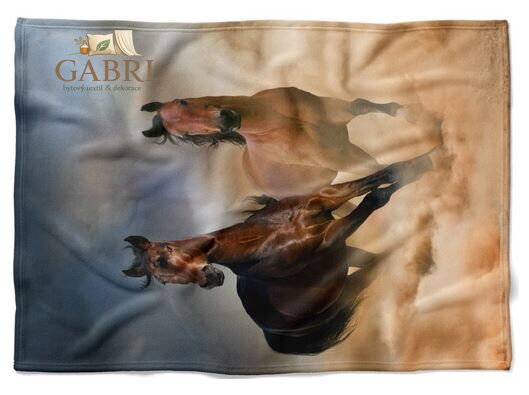 Fleecová fotodeka - Koně více rozměrů 