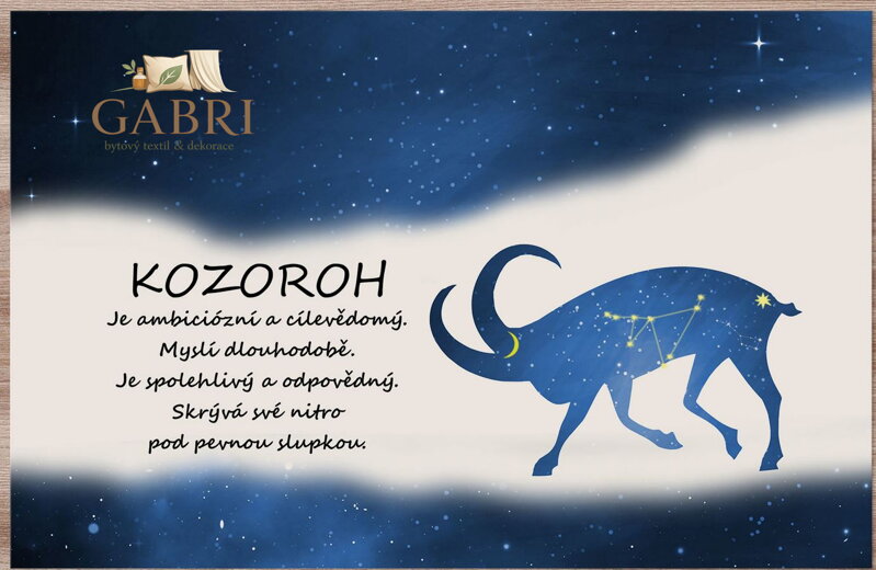 Prostírání Kozoroh (22.12. - 20.1.) - modré