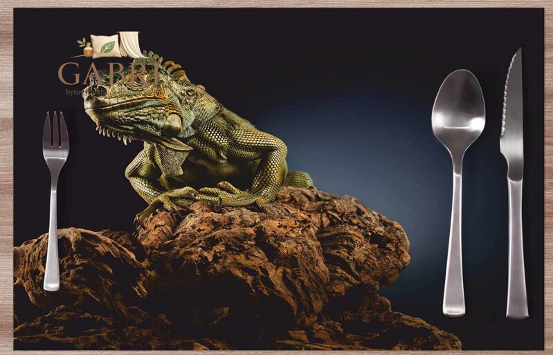  Prostírání na stůl - Leguán zelený