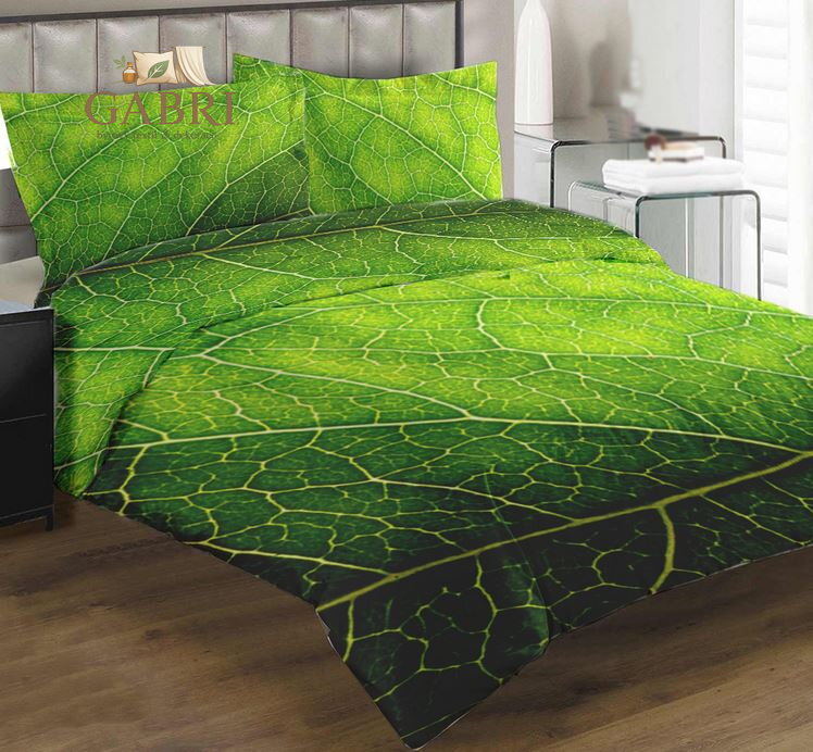 Povlečení z moderního materiálu Interlock fototisk 3D efekt - List