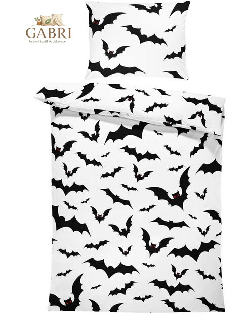 Povlečení z moderního materiálu Interlock fototisk 3D efekt - Netopýři