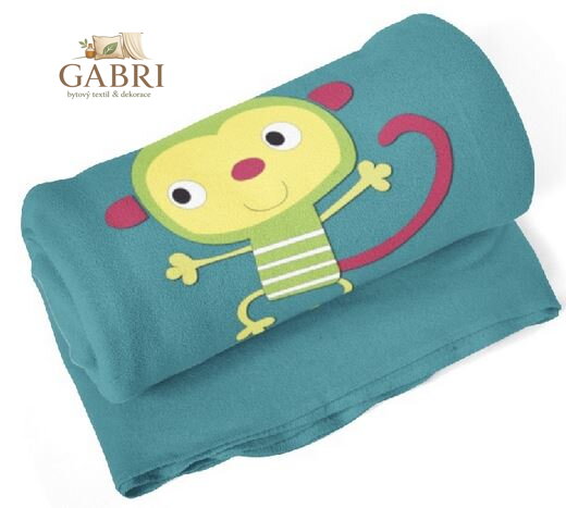 Fleecová dětská fotodeka - Opička více rozměrů