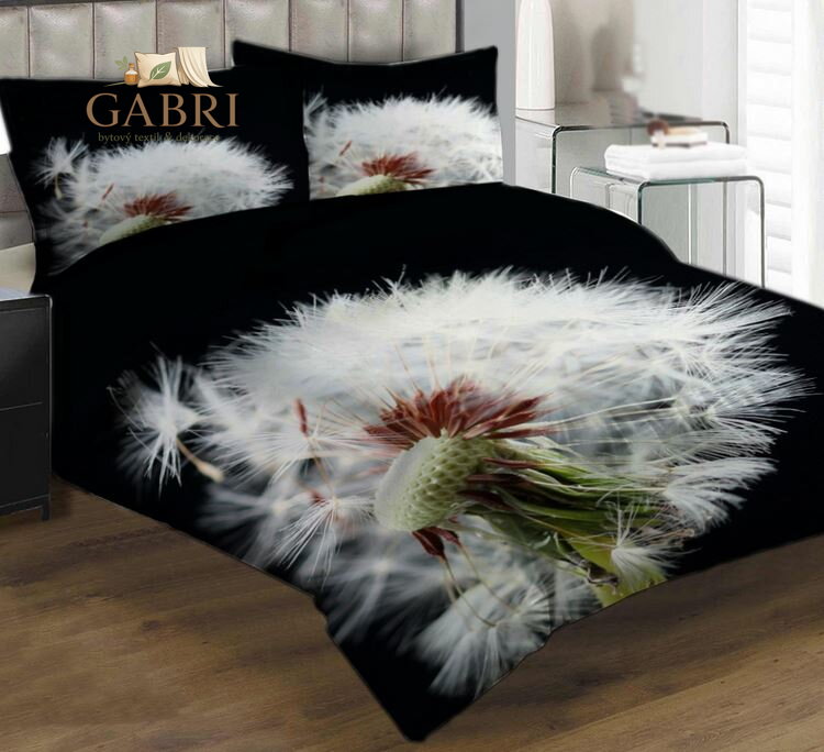 Povlečení z moderního materiálu Interlock fototisk 3D efekt - Pampeliška