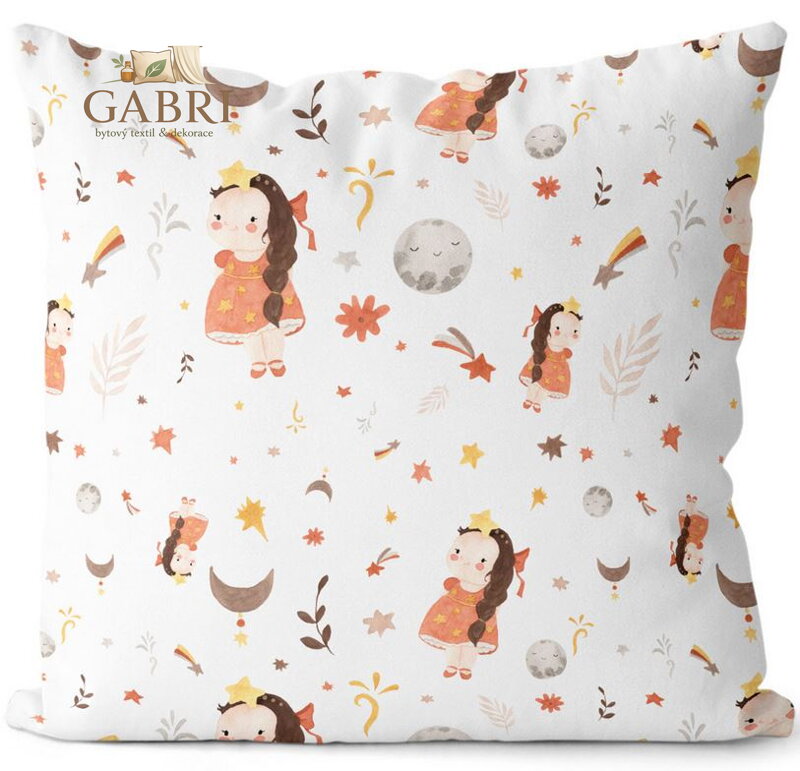 Polštářek se znamením zvěrokruhu 40x40cm - Watercolor Panna (23.8. - 22.9.)