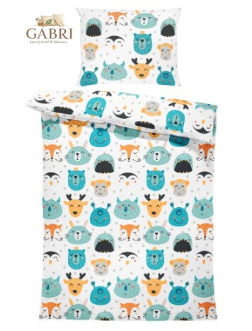 Povlečení Interlock pro miminka - Baby animals