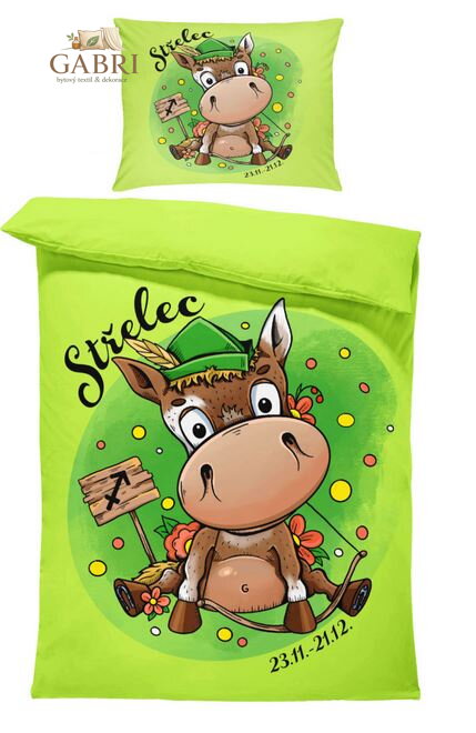 Povlečení z moderního materiálu Interlock fototisk 3D efekt - Koňská znamení Střelec