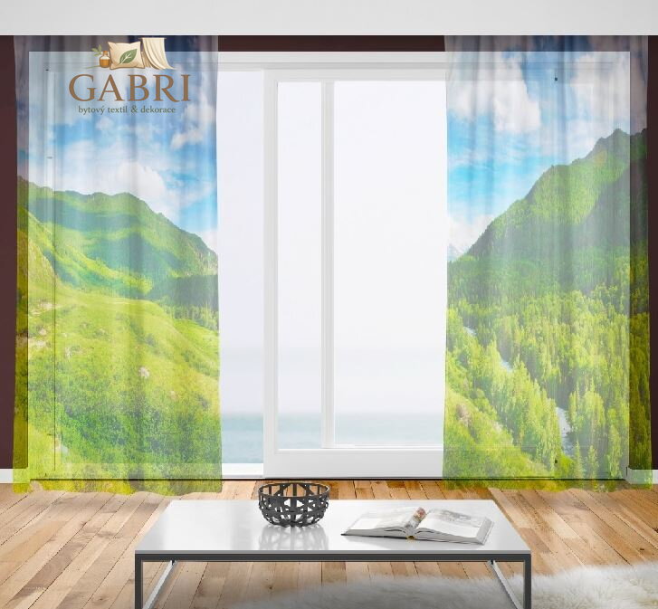 Záclony s 3D potiskem 2x150x250cm - Příroda