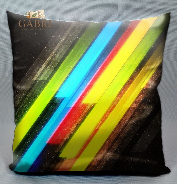 Fotopolštářek s efektem 3D - Pruhy barev 