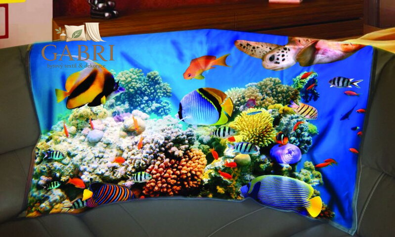 Fleecová fotodeka - Rybičky více rozměrů