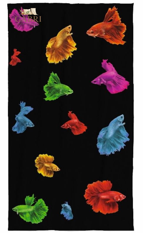 Osuška s potiskem 70x140cm - Barevné rybky