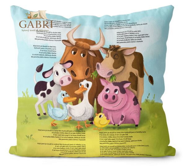 Polštářek naučný s potiskem - Když jsem já sloužil