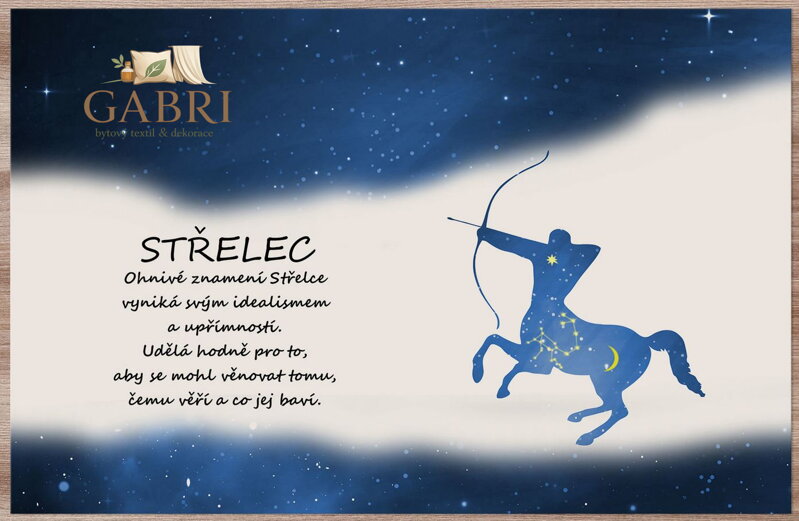 Prostírání Střelec (23.11. - 21.12.) - modré