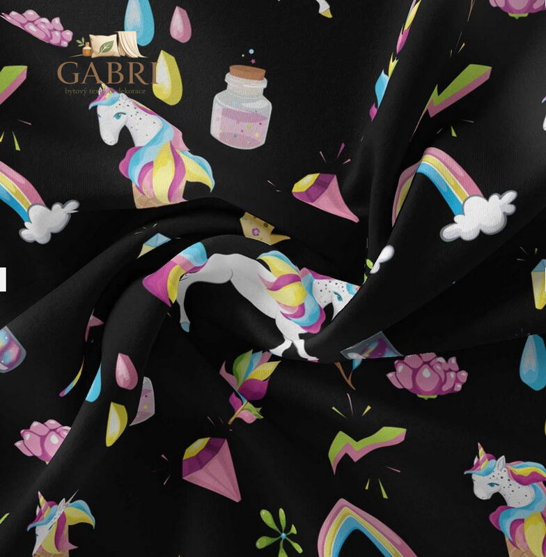 Metrážový dětský závěs zatemňovací Blackout šíře 140cm Im-Unicorn