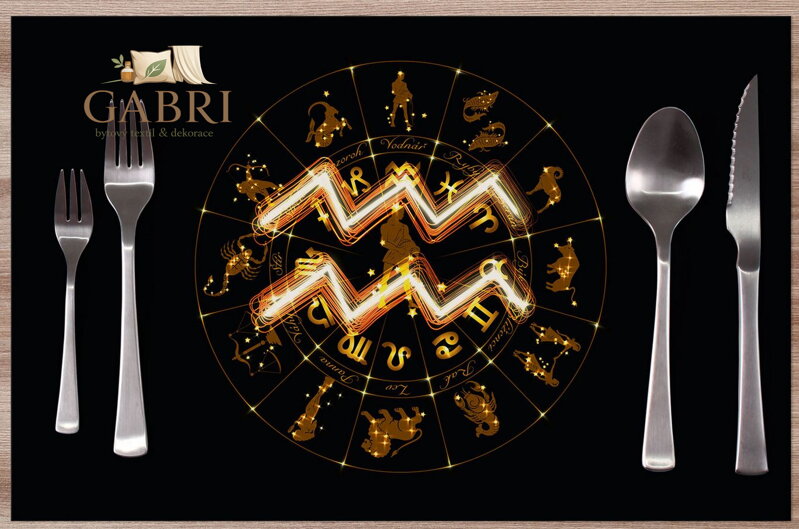  Prostírání na stůl - Symbol znamení Vodnář (21.1. - 20.2.) 