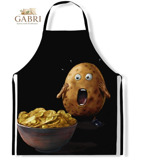 Kuchyňská zástěra - Vyděšená brambora