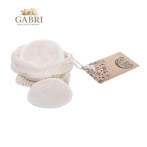 Tierra Verde – Tampon kosmetický samet s froté stranou – malý (7 cm) (TIERRA VERDE), 6 ks