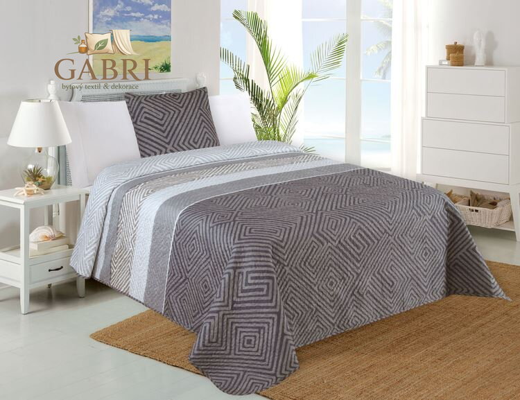 Přehoz na poste jednolůžko 140x220cm + 1x povlak 45x45cm Jh - Plazza