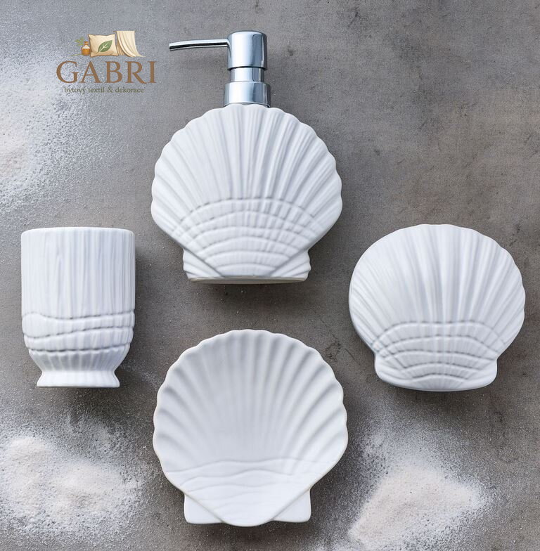 Koupelnové doplňky kameninové - Concha bílá 2026