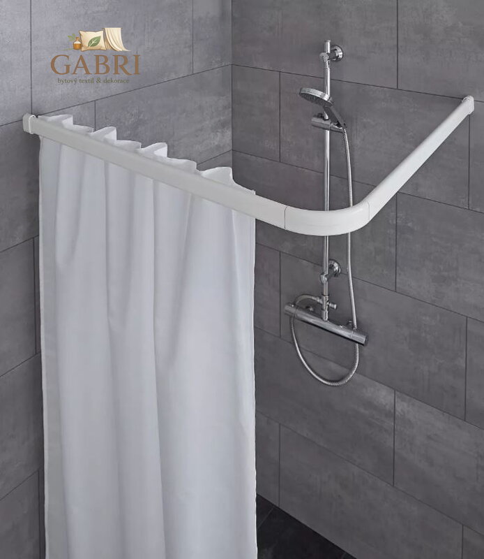 Úhlová kolejnice bílá 170x75cm více možností 2026