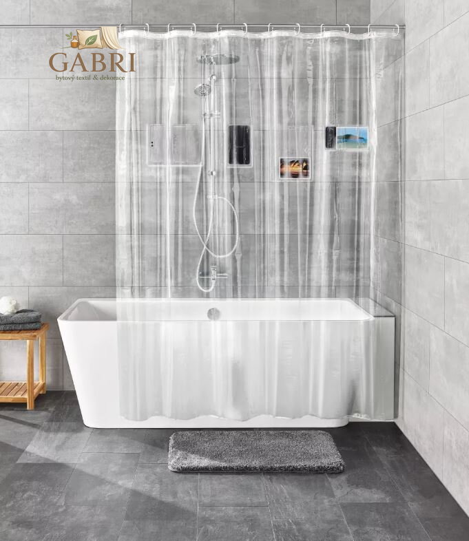  Koupelnový závěs Peva 180x200cm - Pocket průhledný 2026