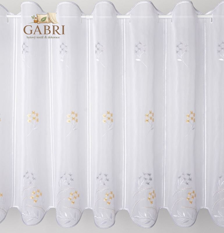 Metrážová vitrážka bílá se vzorem Lag-V/512-02-2026