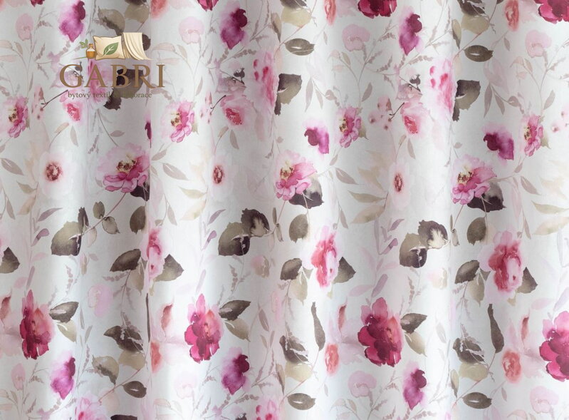 Metrážový závěs ( dekorační látka ) bavlněná šíře 140cm Lag-Celtic Rose A25-2026