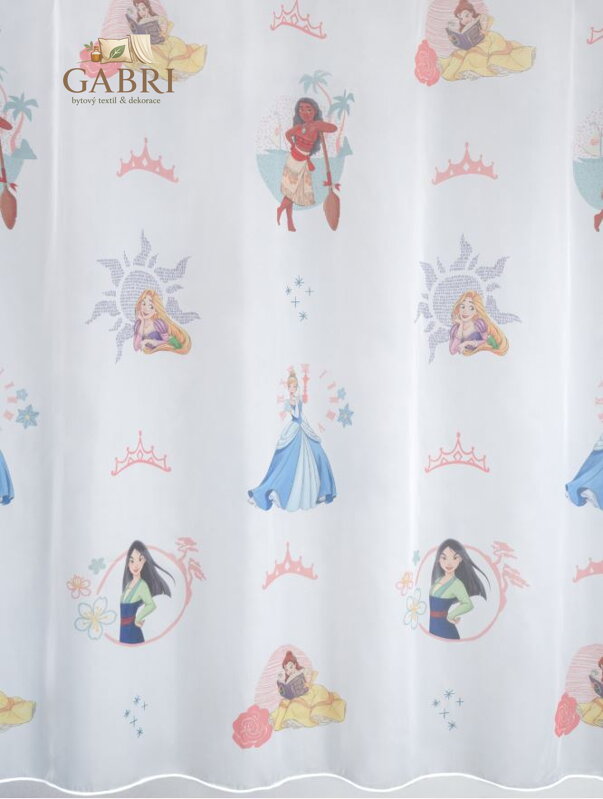  Dětské záclony voály Disney Lag-Princess 01 ( mnoho rozměrů )