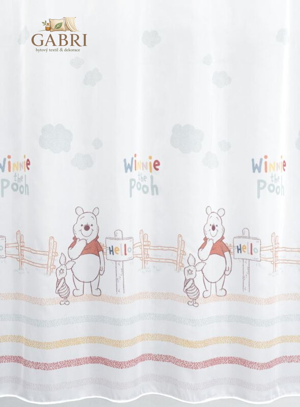 Metrážový dětský tištěný voál výška 180cm Lag-Medvídek Pů 02 ( WINNIE ) 2026