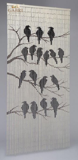 Bambusový závěs do dveří Birds 90x200cm 2026