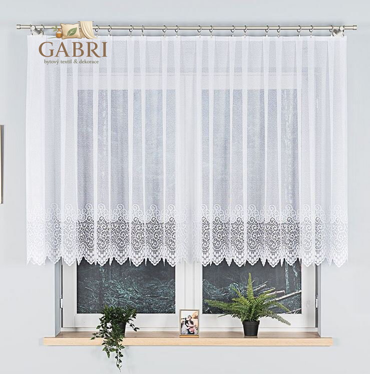 Metrážové záclony žakárové bílé Gabri-001539-2026