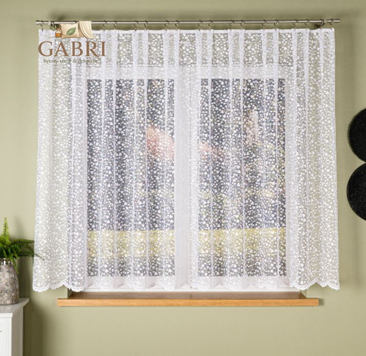 Metrážové záclony žakárové se vzorem bílé Gabri-007576-2026