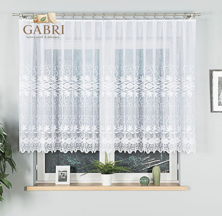 Metrážové záclony žakárové bílé Gabri-018960-2026