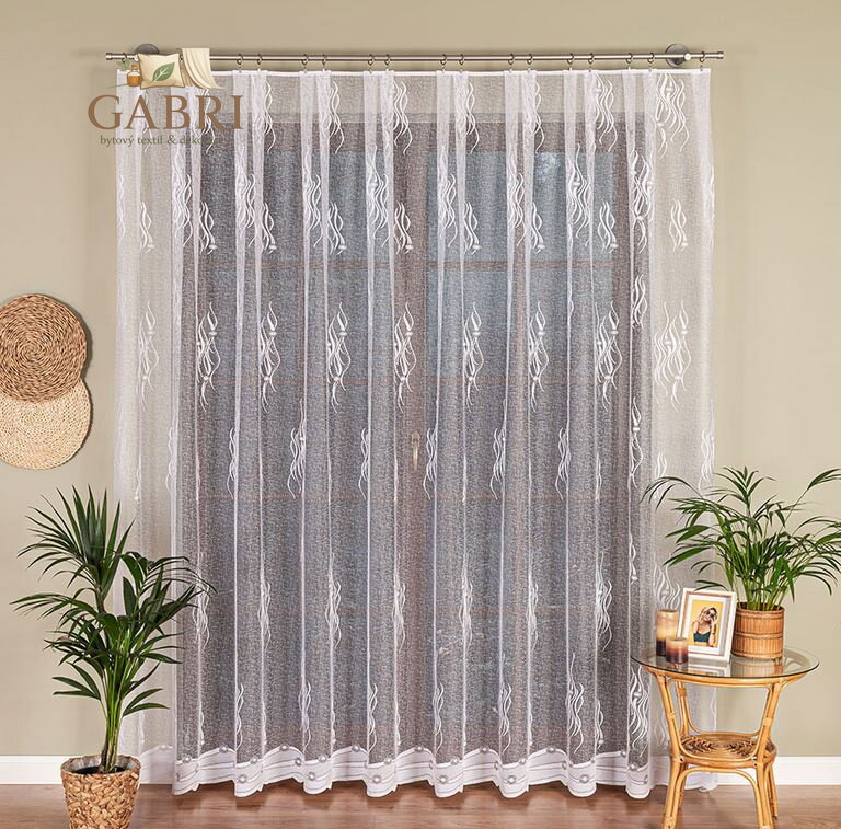 Metrážové záclony žakárové bílé Gabri-049303-2026