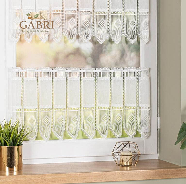 Metrážové záclony vitrážové natural vyšívané Gabri-096269/010-2025