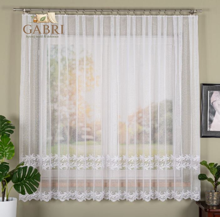Metrážové záclony s aplikací na markizetě Gabri-113084-2026