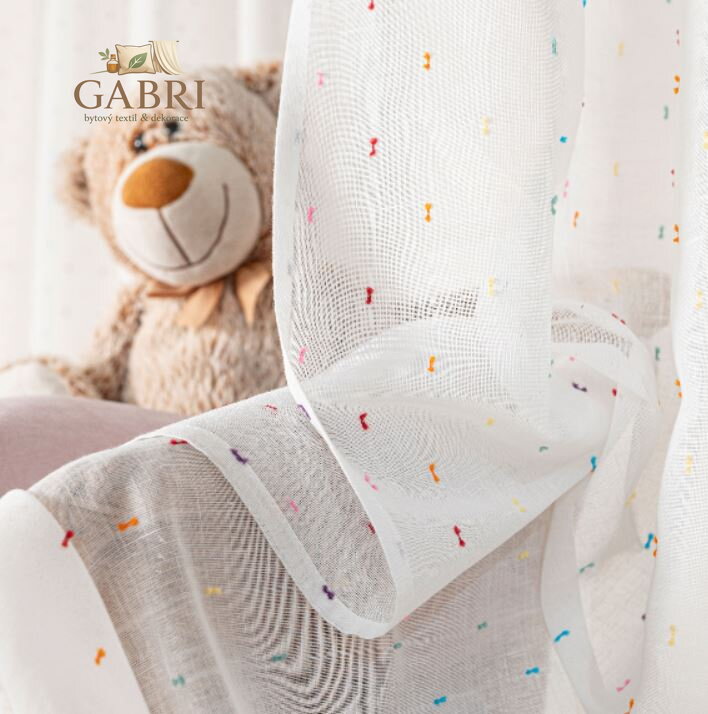 Metrážová záclona vyšívaná bílá se vzorem výška 300cm Gabri-Aura 627041-2026