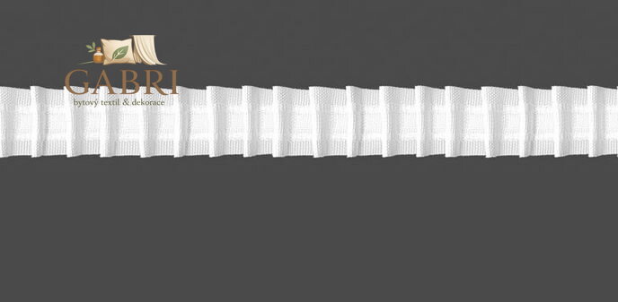 Řasící páska 50m - 2,5cm bílá 1:2 Gabri-TASMAM/F1K-2026