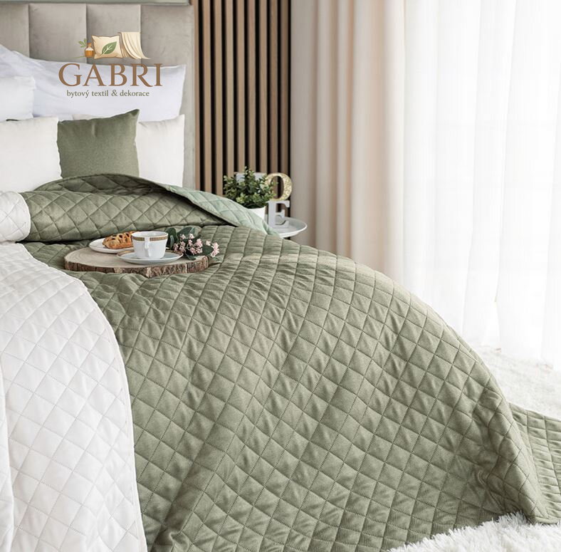 Přehoz na postel dekorační Gabri-Jodelka/364 šedo zelený 2026