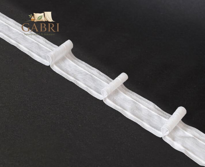 Řasící páska 50m - 5cm bílá 1:1,5 Gabri-TASMAM/U4K-2026