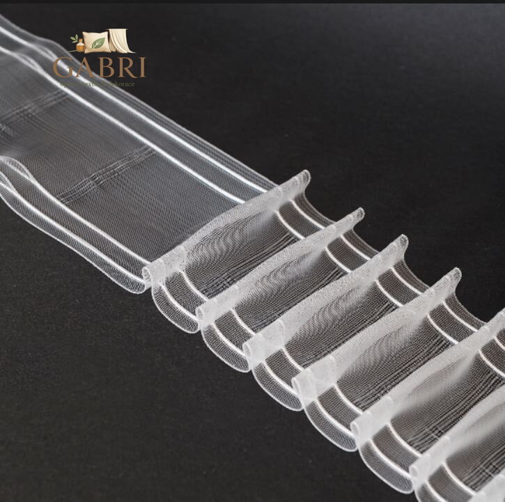 Řasící páska 50m - 10cm transparentní 1:2 Gabri-TASMAM/Z28/P20-2026