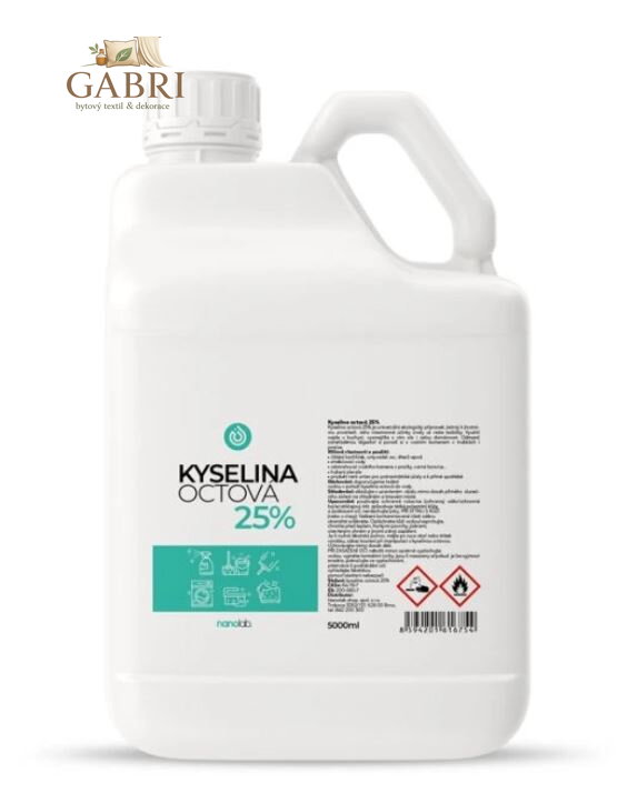 Kyselina octová 25% 5L