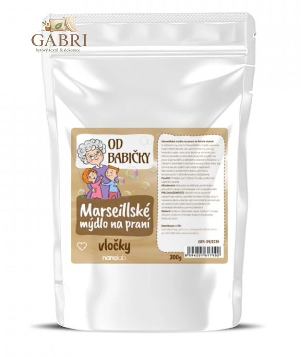 Marseillské mýdlo na praní vločky